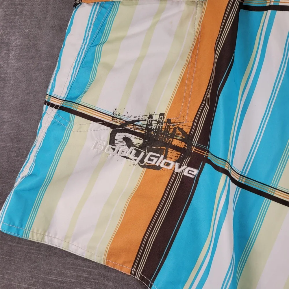 Body Glove Y2K Mens Plaid Board Shorts Swim Trunks Actual Size‎ 34